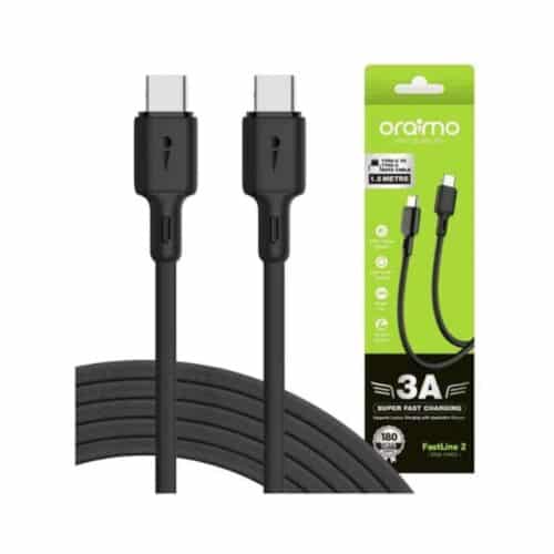 Cable Negro Oraimo Tipo C - Tipo C  1.5Mt  OCD-154CC