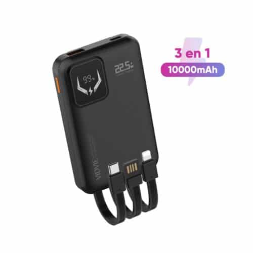 Power Bank VIDVIE PB7009 - 3 in 1 De 10.000mAh